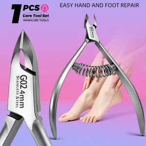 Lbtnail G02 4mm Stainless Steel <b>Cuticle</b> <b>Nippers</b> with Spring for Hand and Foot Nail Care - Product Image 1
