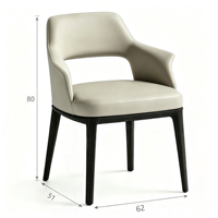 Fauteuil de salon moderne en cuir PU de luxe, écologique, imperméable et durable pour les petits espaces, la maison ou les restaurants d'hôtel