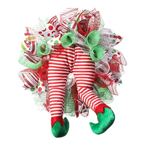 Guirlande décorative en PVC pour l'extérieur, décoration de Noël, rouge et verte, 30 pouces, extra large - Product Image 1