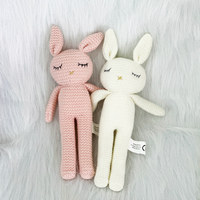 Lapin Bébé Fil De Coton Crochet Lapin En Peluche Jouets Main Crochet Kawaii Animaux En Peluche En Peluche Poupée