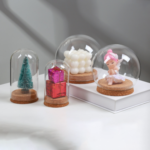 Campana di Vetro Fatta a Mano dal Design Moderno Personalizzabile con Base in Legno e Sughero Vaso da Tavolo per Uso Decorativo Fai da Te - Product Image 4