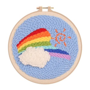Kit de Bordado Punch Needle XIXI con Diseño de Corgi Hecho a Mano, con Marco, para Decoración Navideña, Tipo de Hilo - Product Image 3