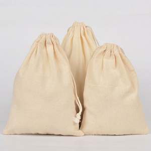 Sacs en coton mousseline réutilisables avec cordon de serrage, imprimés avec un logo personnalisé en usine, 10*15 cm, pochette pour bijoux, cosmétiques, artisanat, emballage, cadeaux réutilisables - Product Image 1