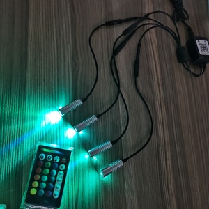 Lumière d'ambiance LED 12V RVB 3W pour télécommande de voiture avec commande vocale par application <span class=keywords><strong>1</strong></span> <span class=keywords><strong>minute</strong></span> 6 sources lumineuses - Product Image 6