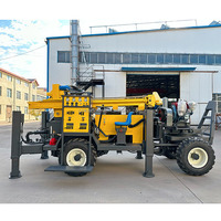 Moteur diesel Chine 260m, équipement de forage de puits d'eau, équipement de forage pneumatique oscillant, machine de forage de puits, équipement de forage