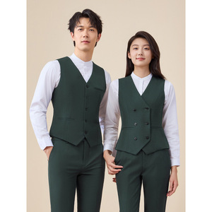 Dark Green Suit Set Unisex Formal Business Attire For Daily Workwear - Product Image 2