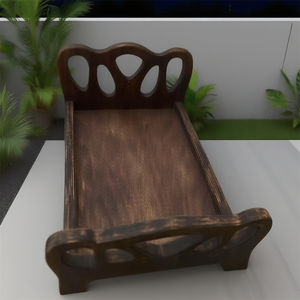 Cama para mascotas hecha a mano de madera con cabecero único | Multiusos para conejos/gatos, accesorios para Festivales/estudios, varios acabados - Product Image 3