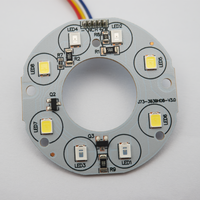 Module de carte LED à lumière blanche IR double 2835 pour caméra CCTV, entrée 5V, 39 x 39 mm, PCBA SMD, épaisseur de cuivre 1 oz, vision nocturne