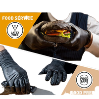 Vente chaude Gants En Nitrile Jetables Gants Noirs 100pcs Boîte pour Examen Travail Sécurité Sans Poudre