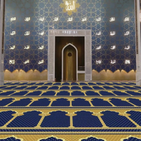100% Polypropylen Königlicher Kirchenteppich Rutschfester Wilton-Gebetsteppich mit Bedrucktem Muster Schlingenflor Klassischer Jugend-Teppich Maschinell Gefertigt