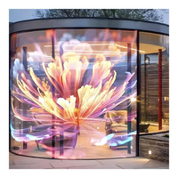 Pantalla LED Holográfica para Paredes de Centros Comerciales, Panel de Visualización LED Transparente 3D Visible a Simple Vista