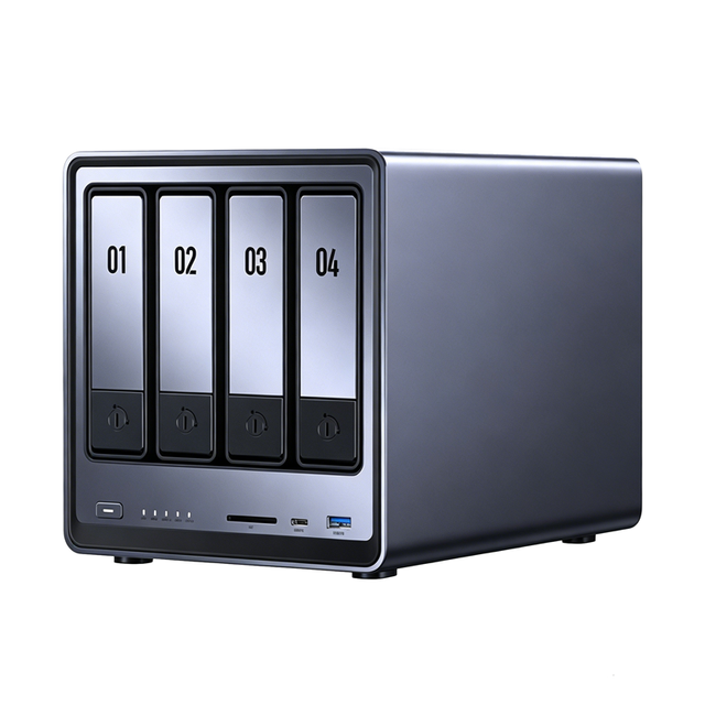 DXP4800 4 Bay Desktop NAS Intel Pentium Gold 8505 5 Core CPU 4K 60Hz SSD Network Attached Storage in Stock