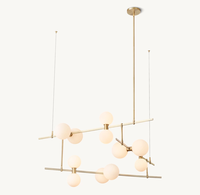 Luminaire suspendu en verre à bulles de style minimaliste nordique, décoration créative, lustre LED pour salon, salle à manger