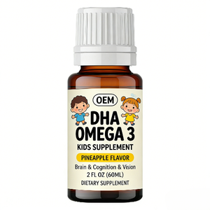 Complément alimentaire cérébral pour enfants personnalisé - Nootropiques - Gouttes de <span class=keywords><strong>DHA</strong></span> Omega 3 - Acides gras Omega 3 - Booster cérébral, immunitaire et visuel - Avec EPA et <span class=keywords><strong>ALA</strong></span> - Product Image 1