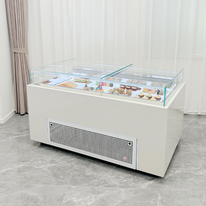 Armoire à sandwichs commerciale grande capacité, couvercle coulissant, <span class=keywords><strong>plaque</strong></span> <span class=keywords><strong>de</strong></span> guidage <span class=keywords><strong>de</strong></span> lumière en <span class=keywords><strong>verre</strong></span> incurvé, réfrigérateur à 1 niveau, refroidisseur <span class=keywords><strong>de</strong></span> desserts - Product Image 6