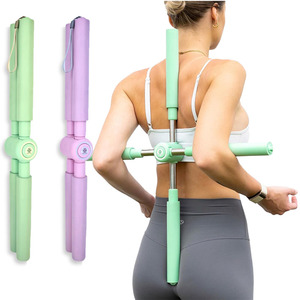 Palo de Yoga extensible ajustable Corrector de una postura para la parte superior e inferior de la espalda Cuello Hump Relief <span class=keywords><strong>Pilates</strong></span> Reformers - Product Image 1