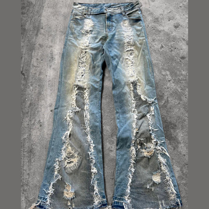 Marchio AeeDenim Jeans <span class=keywords><strong>da</strong></span> <span class=keywords><strong>uomo</strong></span> in difficoltà tecniche di Stonewashed e lavate all'ingrosso <span class=keywords><strong>da</strong></span> pantaloni Mod di lavoro di soccorso in Cina - Product Image 3