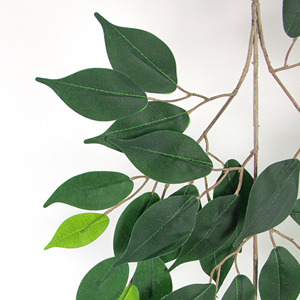 Cây Nhân Tạo Lá Chống Cháy Cành Cây Màu Xanh Lá Cây Với Lá Trang Trí Lá Chống Cháy Cạnh Màu Trắng - Product Image 6