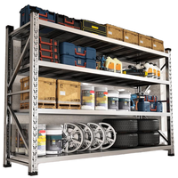 Étagères de rangement en acier inoxydable, rayonnages en acier à 4 niveaux, étagères de garage sans boulons, fabrication de rayonnages de garage