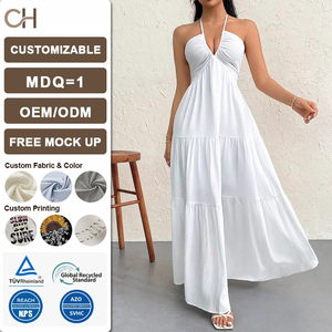 Vestido de tubo sin espalda con cordones de color liso para mujer, estilo europeo, sexy, para vacaciones, suave, ajustado, para fiestas - Product Image 1