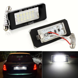 2 Luces LED Blancas de 18SMD para Matrícula de Coche, Aptas para <span class=keywords><strong>Mini</strong></span> <span class=keywords><strong>Cooper</strong></span> R56 R57 R58 R59, Sin Errores - Product Image 1