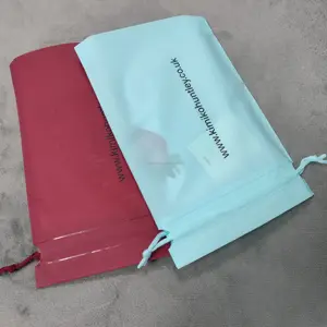 Custom Design Plastic Draw String Bag For Clothes Packing