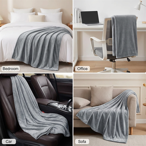 Custom Flannel Faux Fur and <b>Plush</b> Throw <b>Blankets</b> Hotel Wholesale Bulk Luxury Decorative Warm <b>Blankets</b> for Sofa and Bedroom - Product Image 6