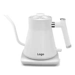 Quality Electric White Pour Over Coffee Maker Goose Neck Kungfu Tea Pot Water Heater Jug Led Switch Gooseneck Electric Kettle