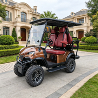 Voiturette de golf électrique tout-terrain 72V au lithium, 4 places, surélevée et personnalisée, homologuée pour la route, pour terrains de golf et complexes hôteliers