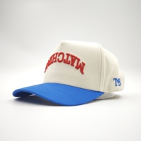 Casquette de baseball structurée vintage à 5 panneaux en tissu Oxford Dobby avec logo brodé personnalisé, bicolore, tendance, imperméable et à fermeture snapback
