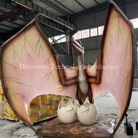 Çocuk Oyun Alanları İçin Üretilmiş Büyük Animatronik Pterozor Modeli, Kapalı Alan Parkları İçin Hareketli Uçan Dinozor Robotu