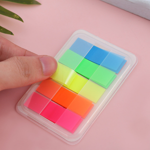 Thấp moq Nhà Máy Giá tùy chỉnh thiết kế trong suốt dính ghi chú phim đầy màu sắc chỉ số Pet bài tự dính <span class=keywords><strong>Memo</strong></span> Pads - Product Image 6