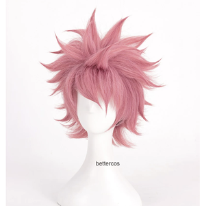 Perruque de cosplay pour homme Natsu <span class=keywords><strong>Dragneel</strong></span> (Anime) en fibre haute température, cheveux courts roses, avec bonnet, pour Comic Con et fêtes AOKG-074 - Product Image 5