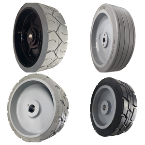 BOOEN gunting karet padat baja tahan karat, roda angkat 12x4 15x5 12x4.5 380x125 bola untuk suku cadang angkat Genie JLG untuk gudang baru - Product Image 2