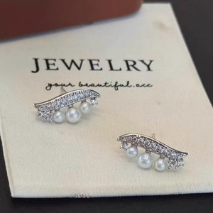 22588DIY Accesorios de Perlas, Pendientes de Plata S925 con Soporte Hueco para Múltiples Cuentas, Pendientes con Cuentas de 3-4mm, Perlas Sueltas - Product Image 2