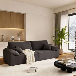 <b>Convertible</b> <b>Sofa</b> <b>Bed</b> L-Shaped Foam Filling Flocking Fabric For Small Spaces Rental Apartments Mobile Storage - Product Image 1