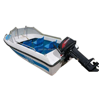 Bateau de plaisance à moteur électrique et thermique 30 CV pour travaux aquatiques, pêche et transport de 4 personnes, à vendre
