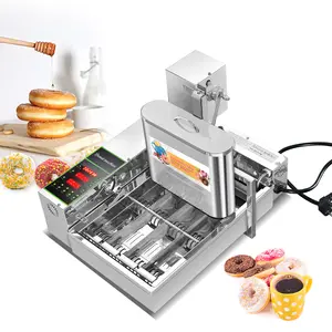 110V 220V Mini Kommerzielle Kuchen Donut Maschine/Mini Donut Maschine Desktop Wide Oil Tank 3 Sätze Free Mold Donut Herstellung Maschine