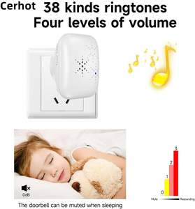 QX-002 Nuevo Timbre Inalámbrico Autogenerador para el Hogar, Timbre Inteligente Inalámbrico con Música, Control Remoto, Resistente a la Lluvia y al Agua - Product Image 4