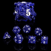 Ensemble de dés DND en métal noir et or, tête de dragon, faits à la main, écologiques, 1 pièce, dés polyédriques à pointes, jeu de société RPG, boîte cadeau premium