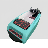 Prêt à être expédié : Jet-boat électrique vert menthe, bateau à moteur rapide, pont antidérapant en EVA, embarcation sportive, cruiser aquatique