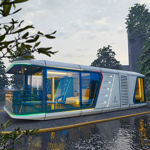 Casas de <span class=keywords><strong>piscina</strong></span> de cápsulas prefabricadas Salón de paredes de vidrio templado Low-E incorporado <span class=keywords><strong>para</strong></span> Villa Oficina Material de panel sándwich duradero - Product Image 1