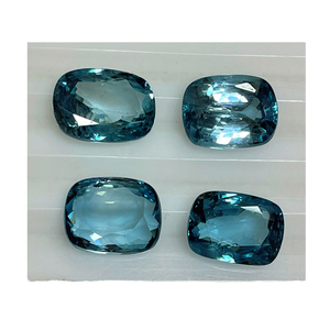 Haute qualité 100% naturel bleu Zircon pierre précieuse ronde/ovale/forme de coeur 8-10 carats pierre en vrac pour bijoux bagues - Product Image 1