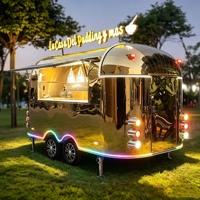 Mini Food Truck Mobile, Stand de Restauration de Rue, Cuisine Mobile, Kiosque à Glaces, Chariot à Hot-dogs, Grill, Friteuse, Remorque Alimentaire, Bonbons, Chips