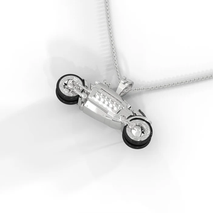 Colgante Inspirado en el Hindúismo Religioso de Torque One, Elaborado con Plata Premium y Acabado en Oro Blanco de 18K, Lujoso, Moderno y Atrevido - Product Image 5