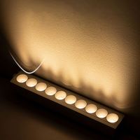 Spot LED linéaire bleu laser pour grille, 3/5/10/15 têtes, plafonnier LED encastré pour bureau/entrepôt, IP20, dimmable
