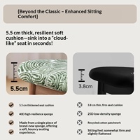 Chaise de salle à manger d'occasion, nouveau modèle 2026, en bois massif, design moderne et minimaliste, avec oreilles de chat, pour restaurant, chaise de salle à manger rembourrée