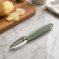 3CR13 RVS groenteschiller met PP handvat, multifunctioneel fruit- en aardappelschilmes voor gebruik in de keuken