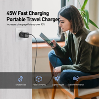 Cargador Rápido USB-C PD de 45W con Cable Tipo-C de 1m y 60W, Adaptador de Cargador de Pared con Enchufe Europeo para iPhone, Samsung y Laptops