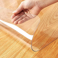 Nappe de table en plastique pvc rouleaux de couverture de table en plastique transparent de 1,5mm d'épaisseur